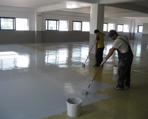 Epoxy floor paint system